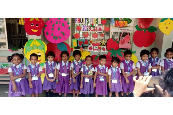 LKG kids celebrated fruits day by decorating various fruits and explain its benefits to all ! Parents appreciated and giving wonderful comments !
