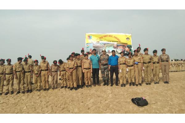 Our Students participated in NCC activity held at Marina Beach  on 02.12.2023 "Puneeth sagar program"