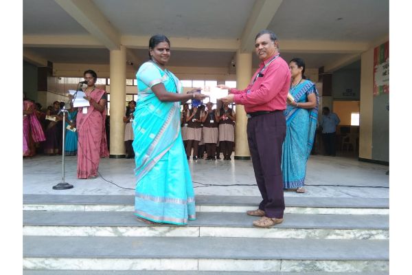 sairam West Tambaram! We Honoured the last year Higher secondary handling  Teacher and supporting teachers who produces a good result and putting strong effort to make this achievement in public examination (08/09/2023) monday ..